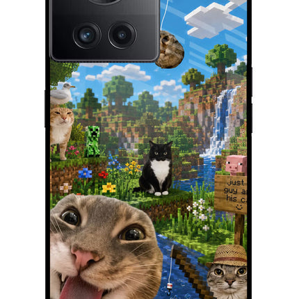 Minecraft Cat Chaos OnePlus 10R 5G Glass Case