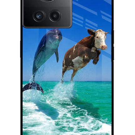 Dolphin vs Cow OnePlus 10R 5G Glass Case