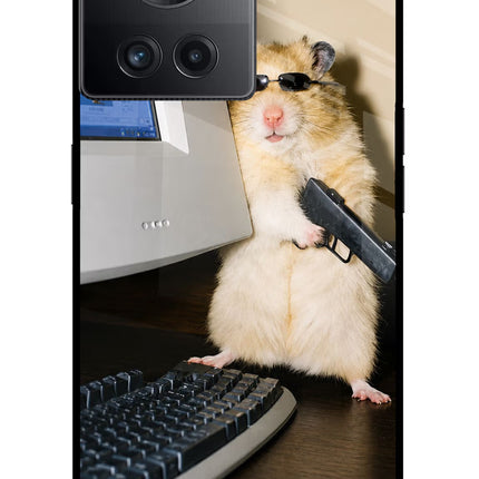 Hacker Hamster OnePlus 10R 5G Glass Case