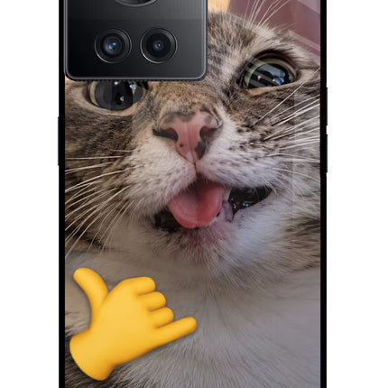 Silly Cat Call OnePlus 10R 5G Glass Case