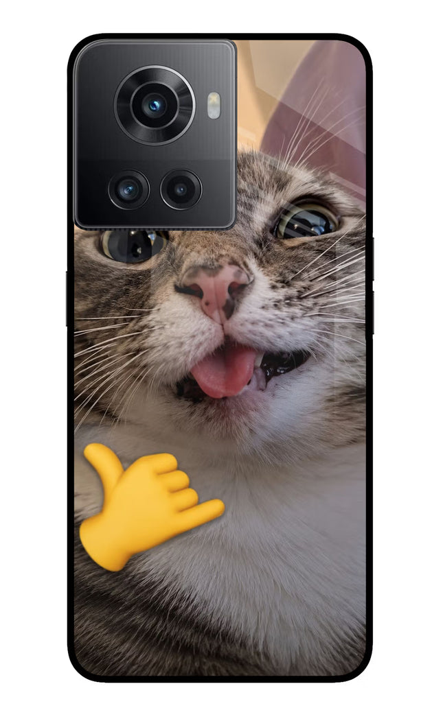Silly Cat Call OnePlus 10R 5G Glass Case