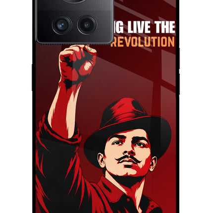 Bhagat Singh Revolution OnePlus 10R 5G Glass Case Back Cover by Casekaro