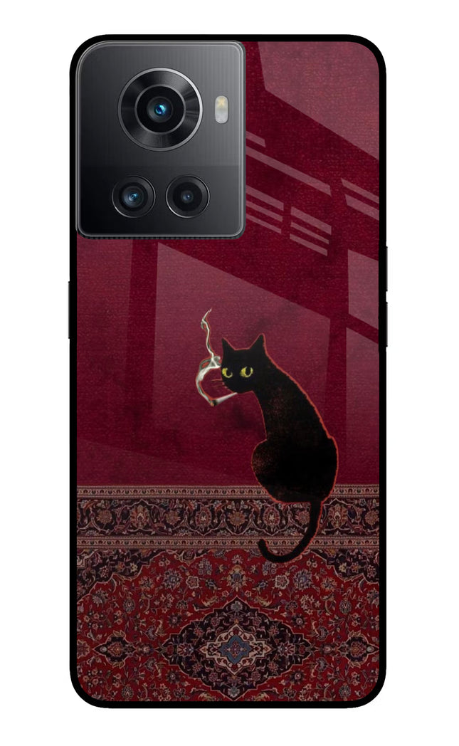 Midnight Cat OnePlus 10R 5G Glass Case