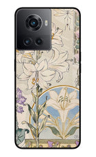 White Lily OnePlus 10R 5G Glass Case