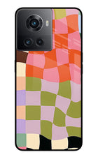 Wavy Grid OnePlus 10R 5G Glass Case