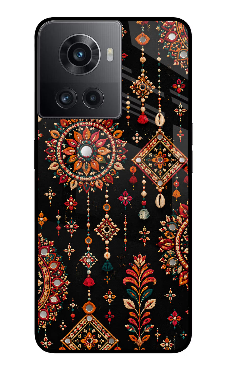 Boho Noir OnePlus 10R 5G Back Cover, Glass case