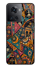 Folk Print OnePlus 10R 5G Glass Case