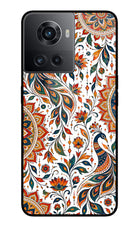 White Mayura OnePlus 10R 5G Glass Case