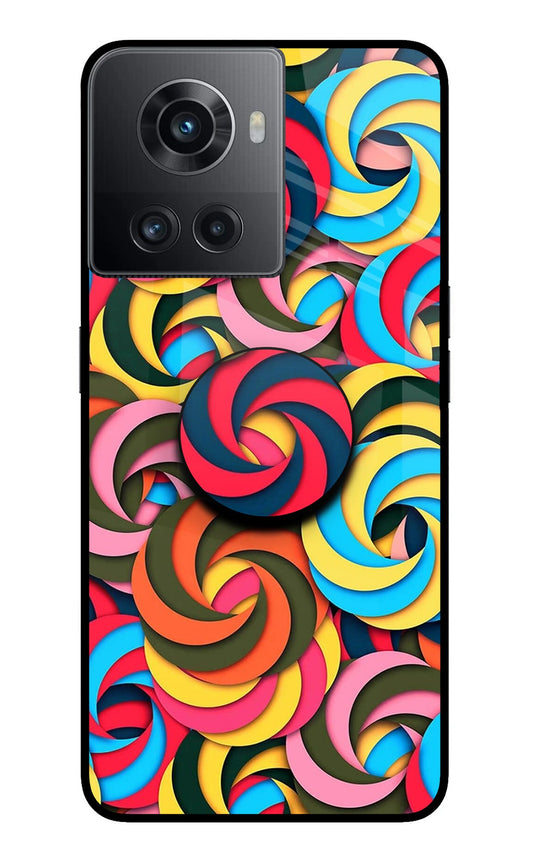 Spiral Pattern OnePlus 10R 5G Glass Case