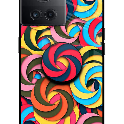 Spiral Pattern OnePlus 10R 5G Glass Case