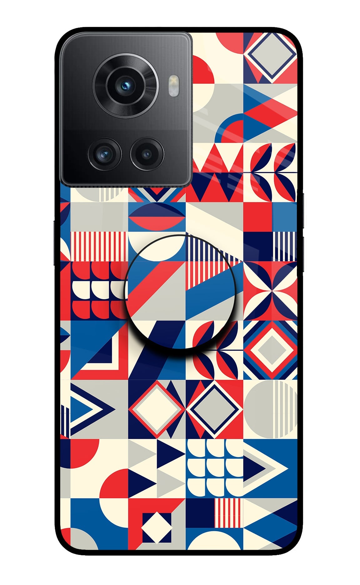 Colorful Pattern OnePlus 10R 5G Glass Case