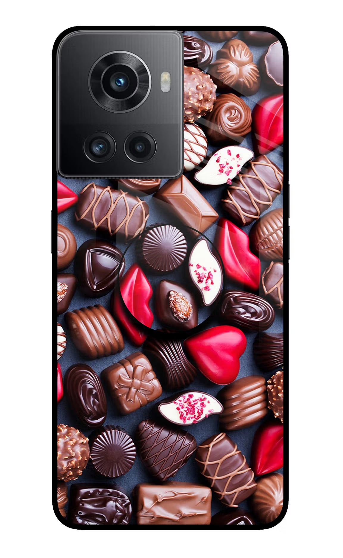 Chocolates OnePlus 10R 5G Pop Case by Casekaro