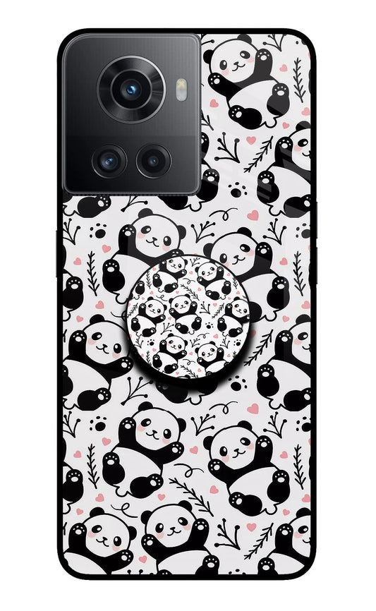 Cute Panda OnePlus 10R 5G Glass Case