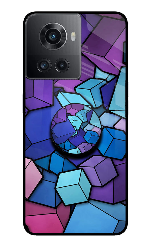 Cubic Abstract OnePlus 10R 5G Glass Case