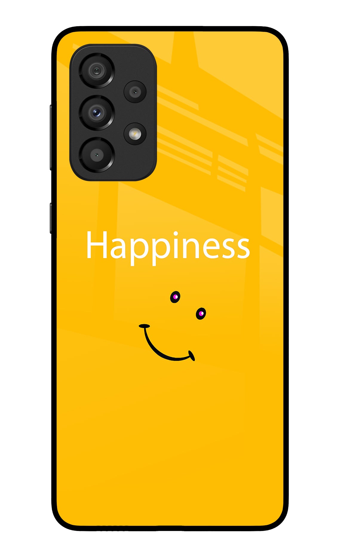 Happiness With Smiley Samsung A33 5G Glass Case