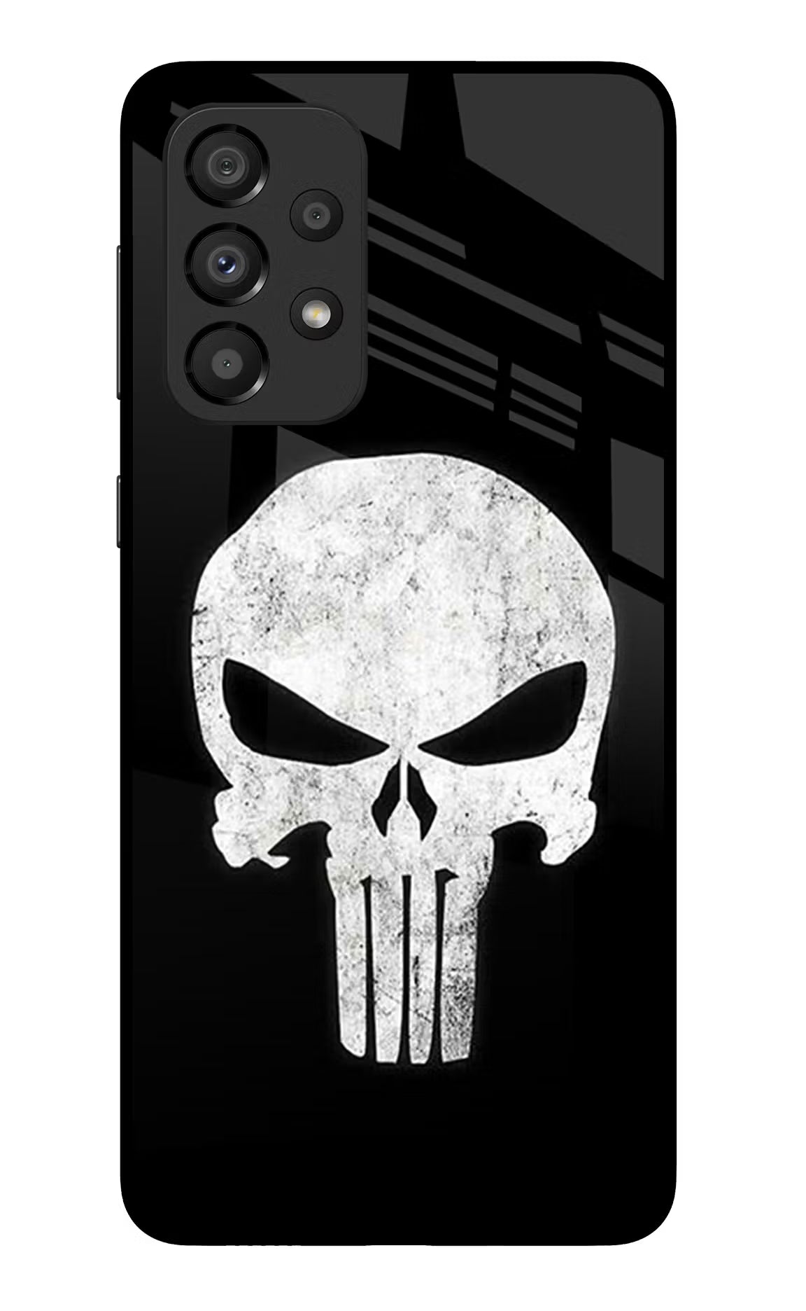 Punisher Skull Samsung A33 5G Glass Case Back Cover by Casekaro