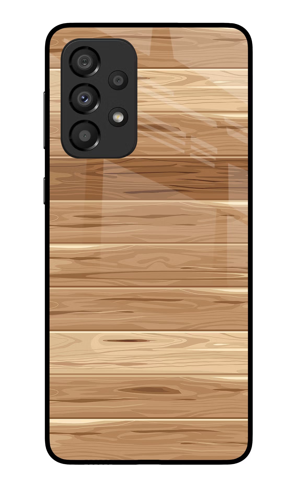 Wooden Vector Samsung A33 5G Glass Case Back Cover by Casekaro
