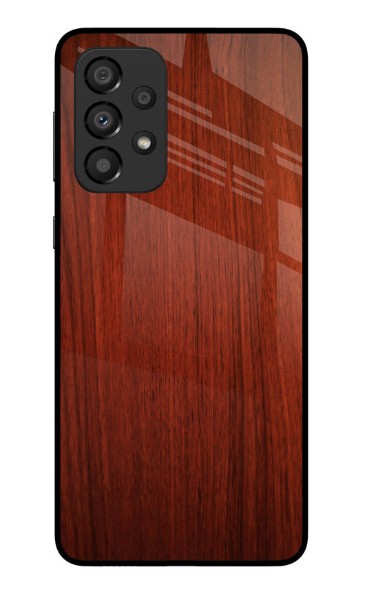 Wooden Plain Pattern Samsung A33 5G Glass Case