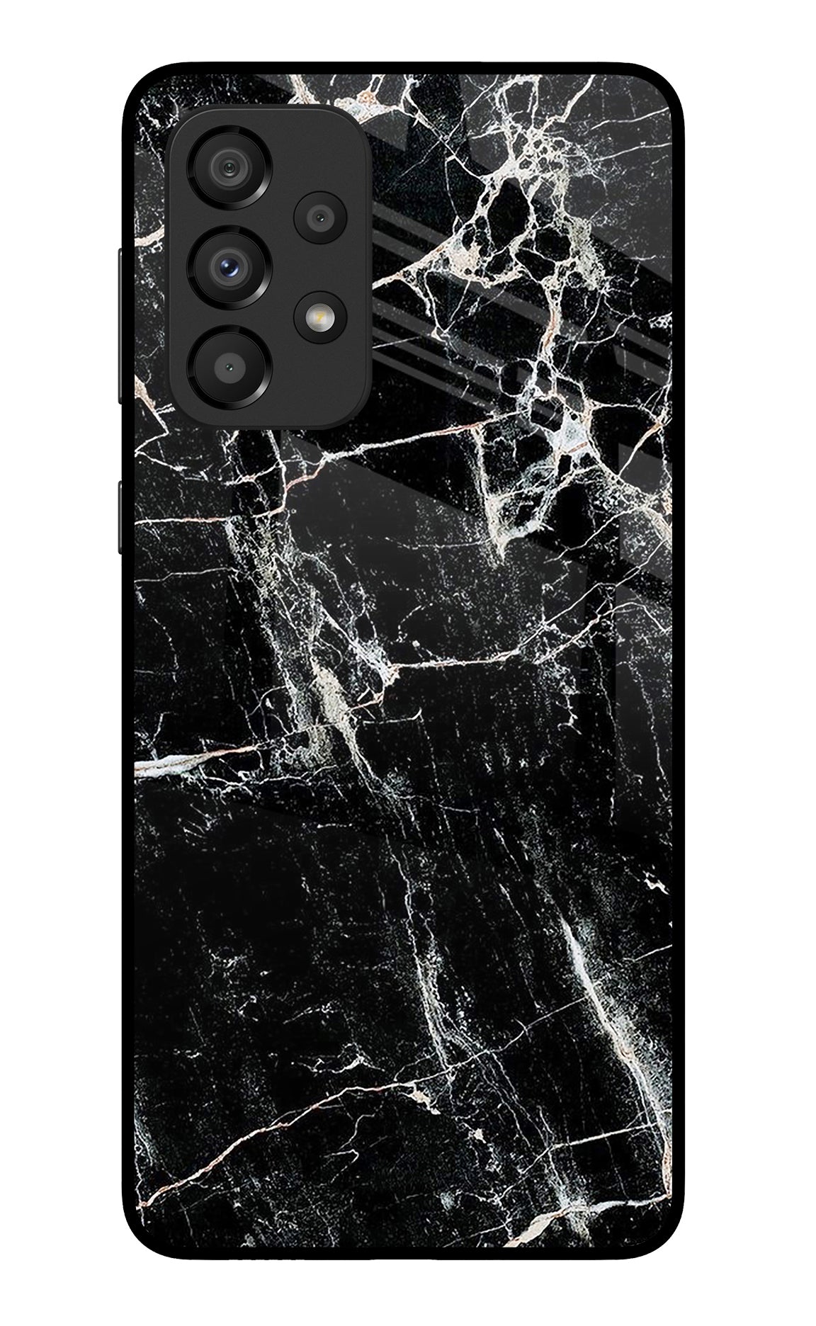 Black Marble Texture Samsung A33 5G Glass Case