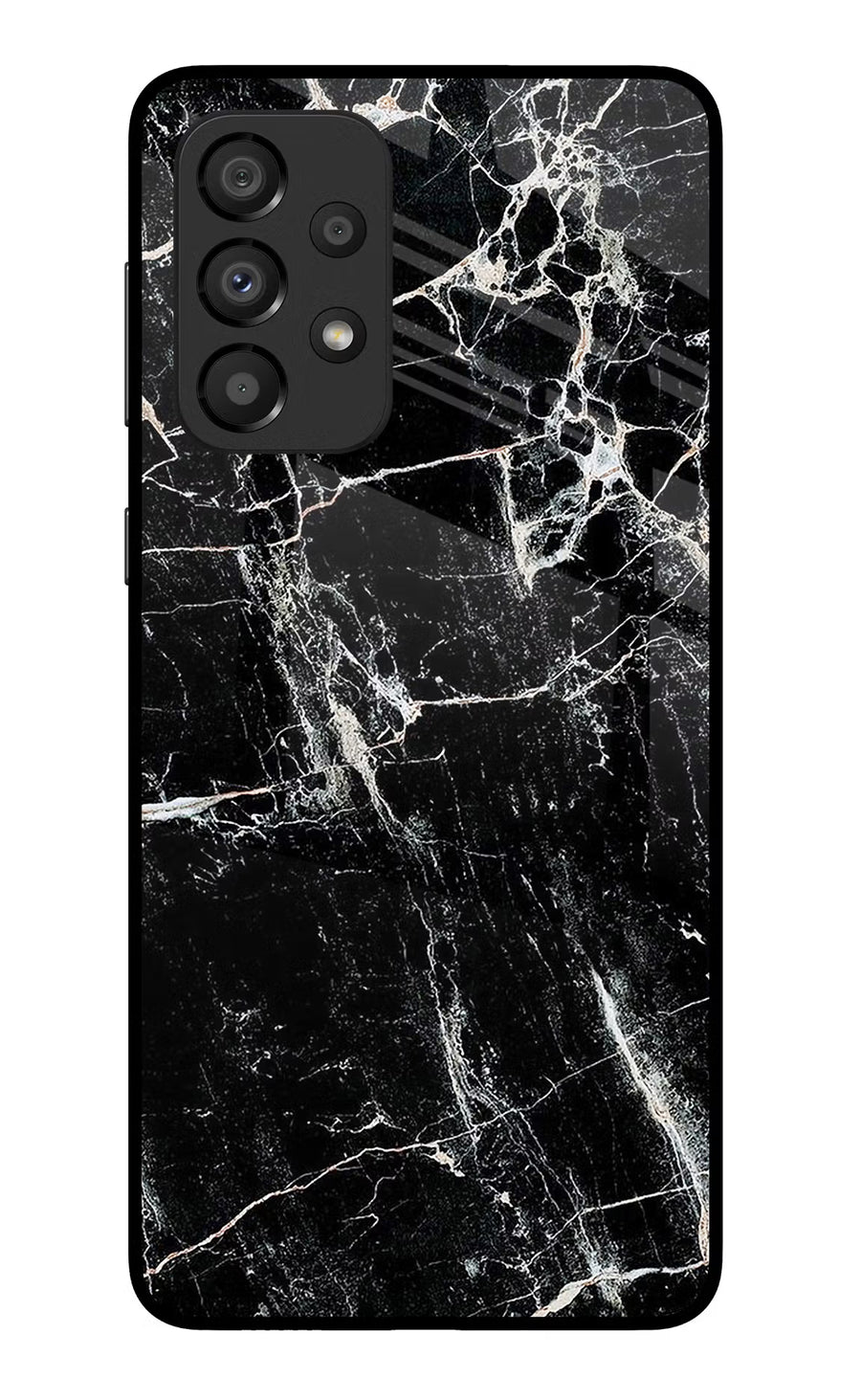 Black Marble Texture Samsung A33 5G Back Cover, Glass case