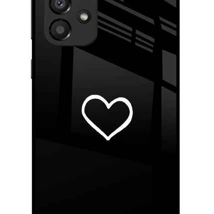 Heart Samsung A33 5G Glass Case Back Cover by Casekaro