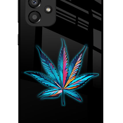 Weed Samsung A33 5G Glass Case Back Cover by Casekaro