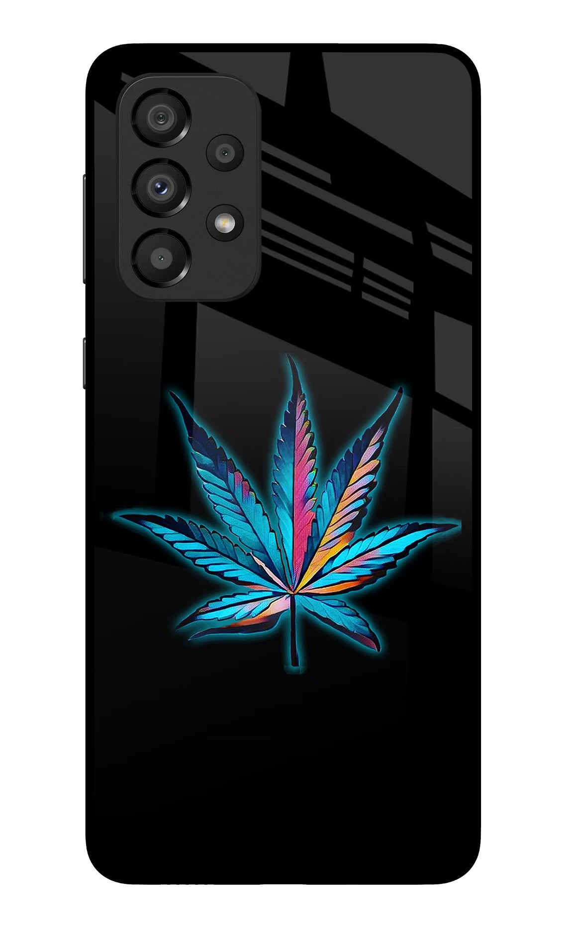 Weed Samsung A33 5G Glass Case Back Cover by Casekaro
