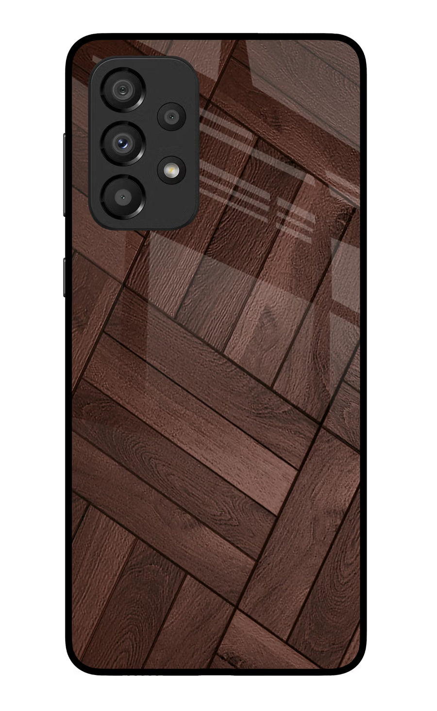 Wooden Texture Design Samsung A33 5G Back Cover, Glass case