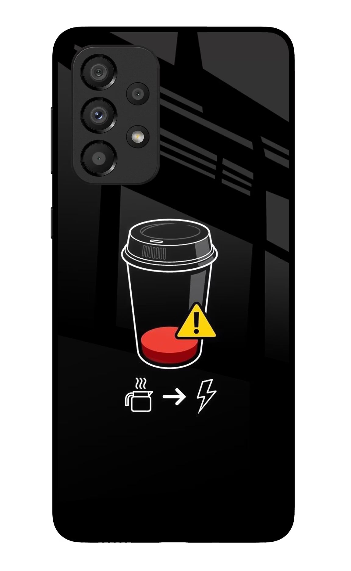 Coffee Samsung A33 5G Glass Case Back Cover by Casekaro