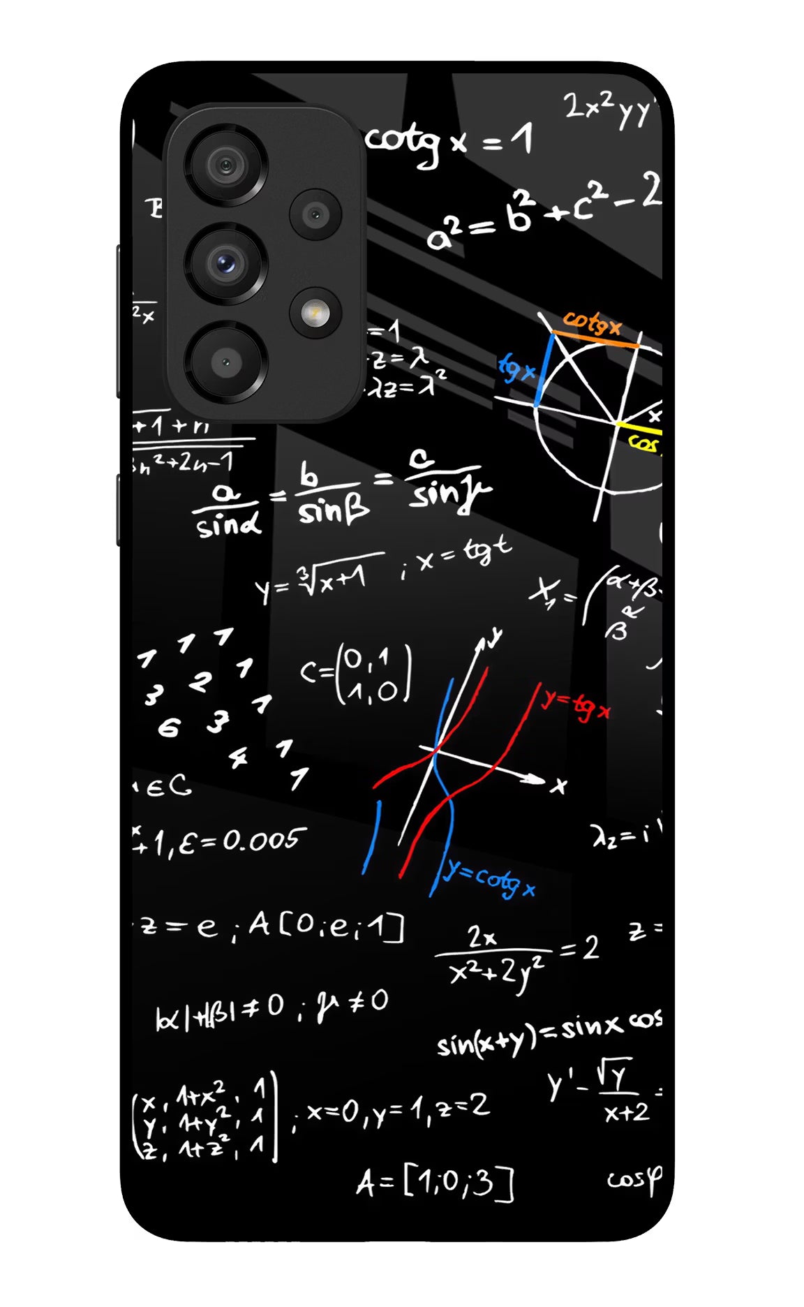 Mathematics Formula Samsung A33 5G Glass Case Back Cover by Casekaro