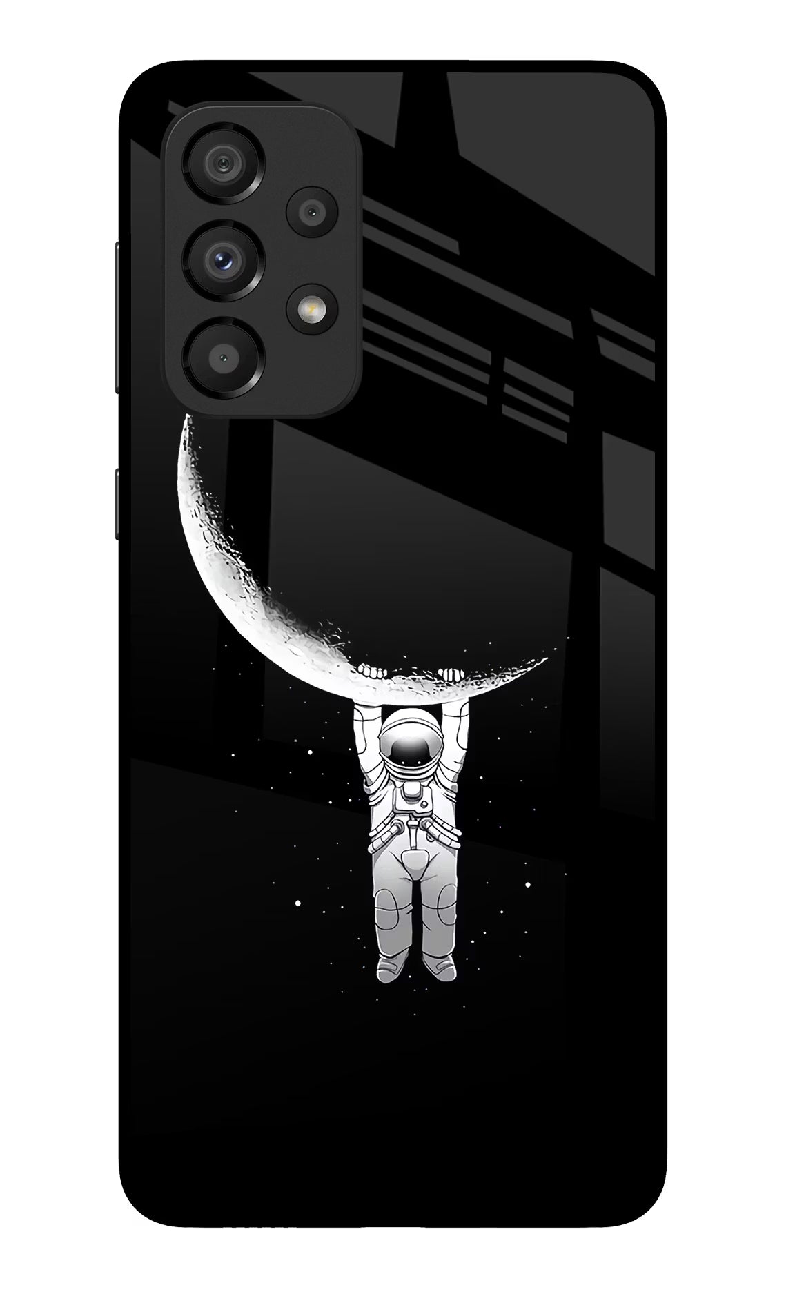 Moon Space Samsung A33 5G Glass Case Back Cover by Casekaro