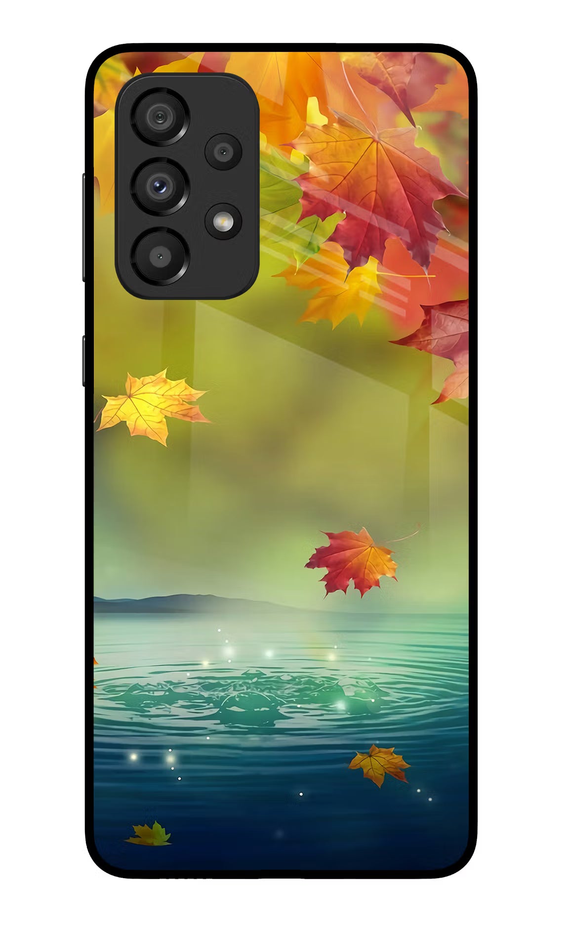 Flowers Samsung A33 5G Glass Case Back Cover by Casekaro