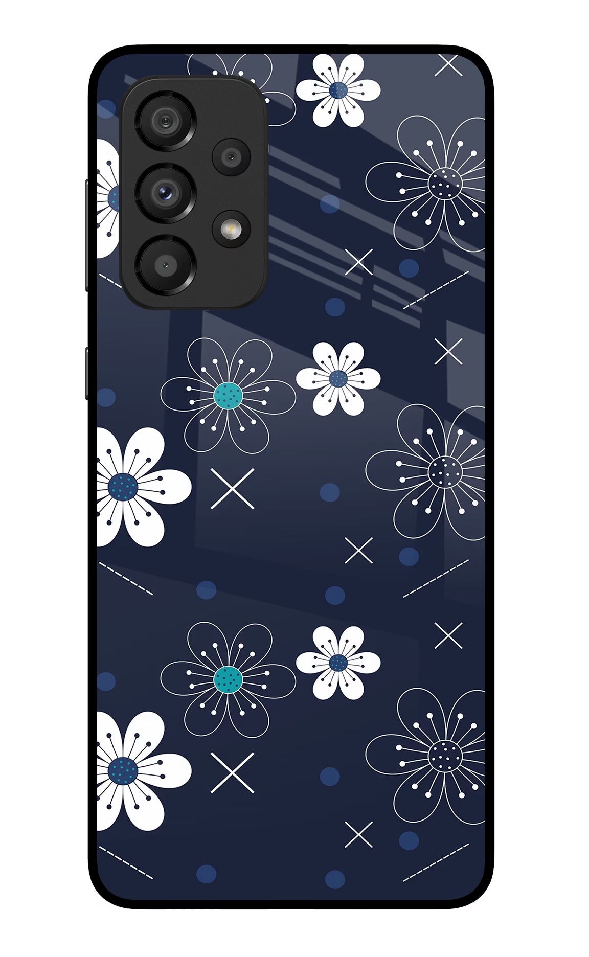 Flowers Samsung A33 5G Glass Case Back Cover by Casekaro