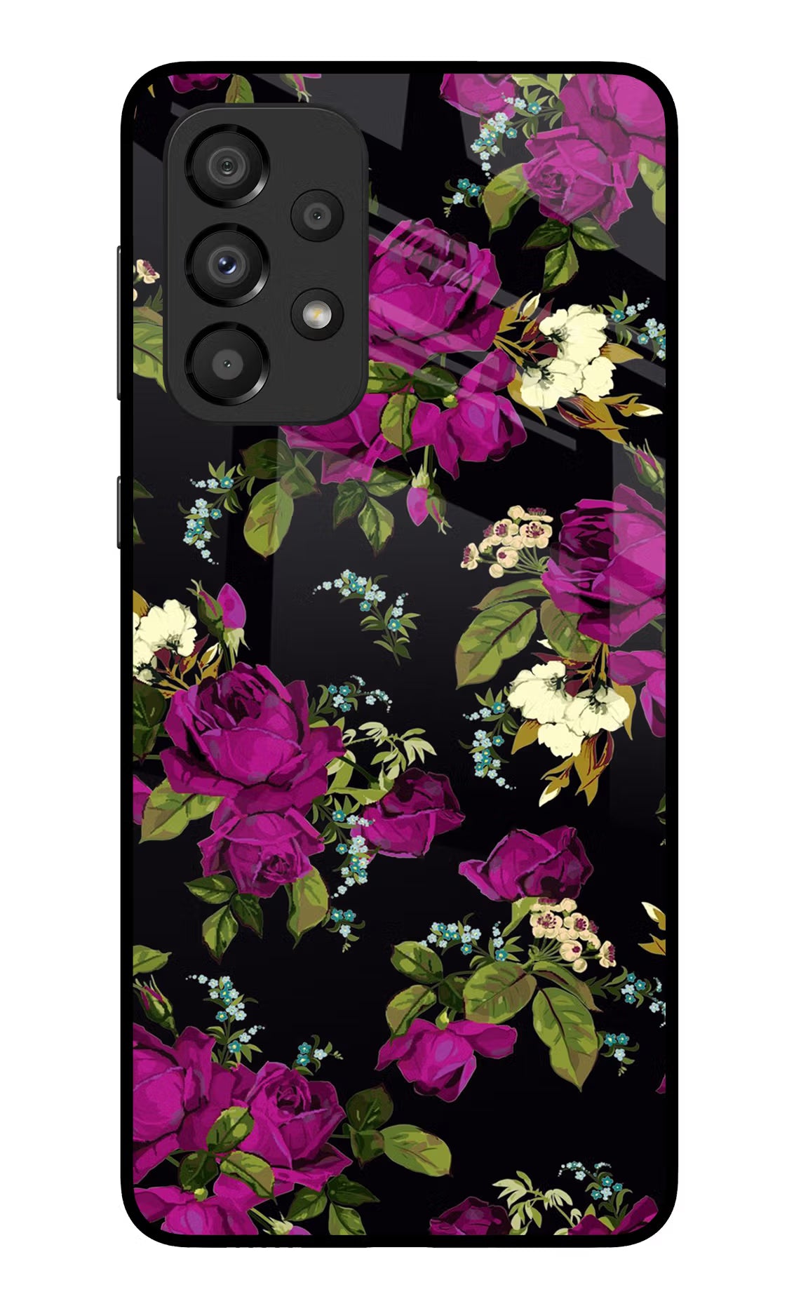 Flowers Samsung A33 5G Glass Case Back Cover by Casekaro