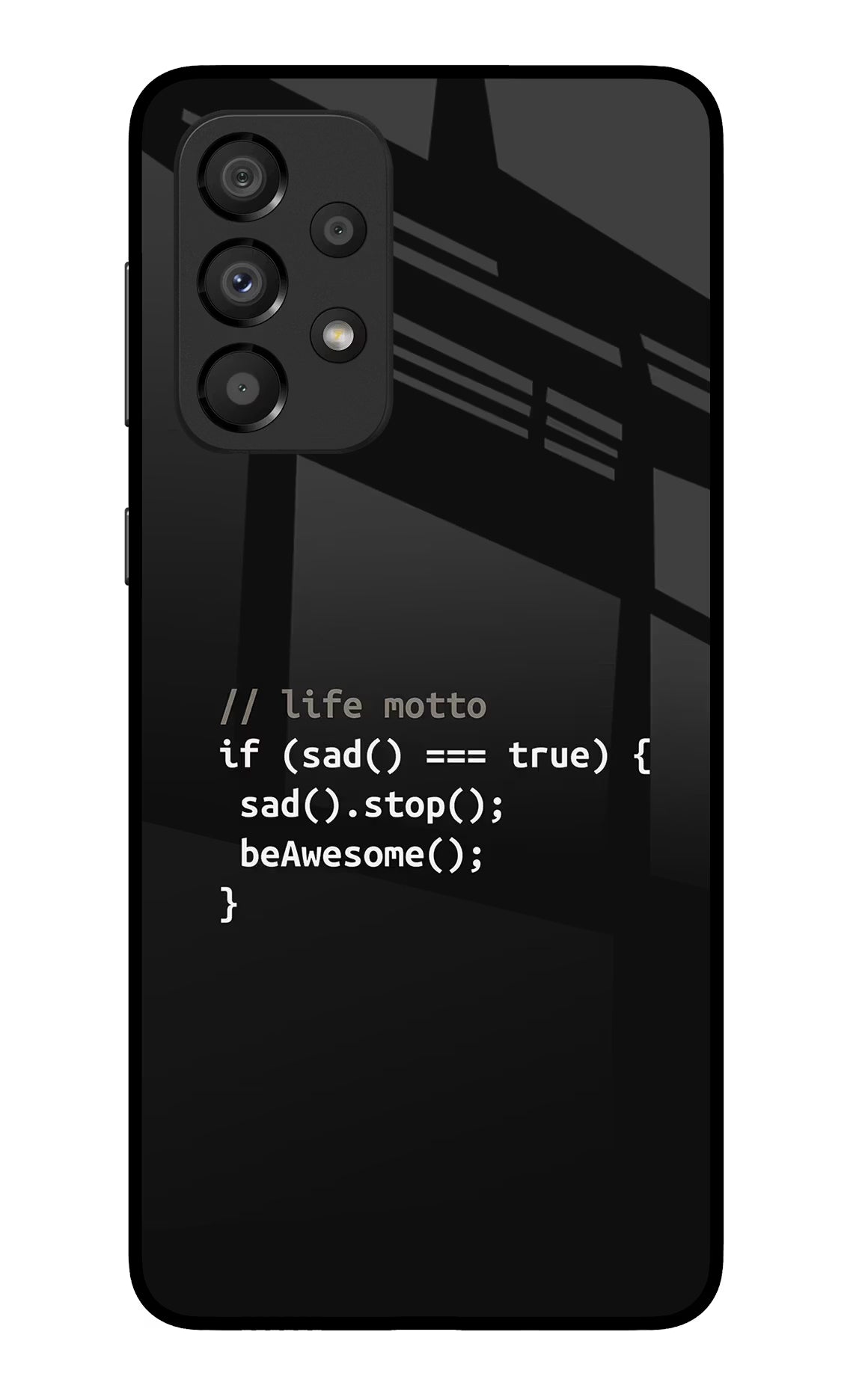 Life Motto Code Samsung A33 5G Glass Case