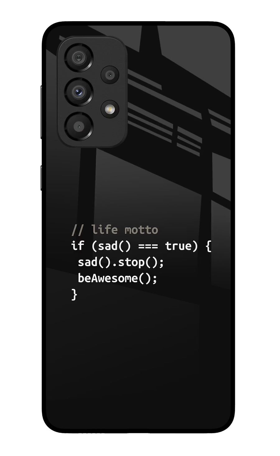 Life Motto Code Samsung A33 5G Back Cover, Glass case