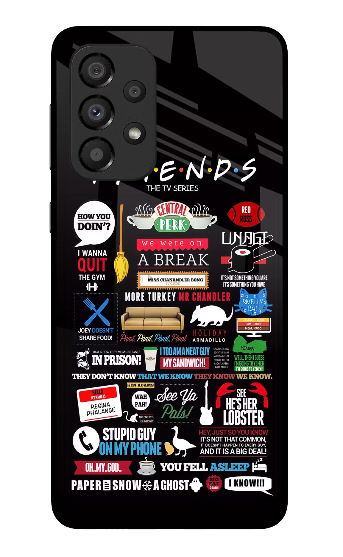 FRIENDS Samsung A33 5G Glass Case Back Cover by Casekaro