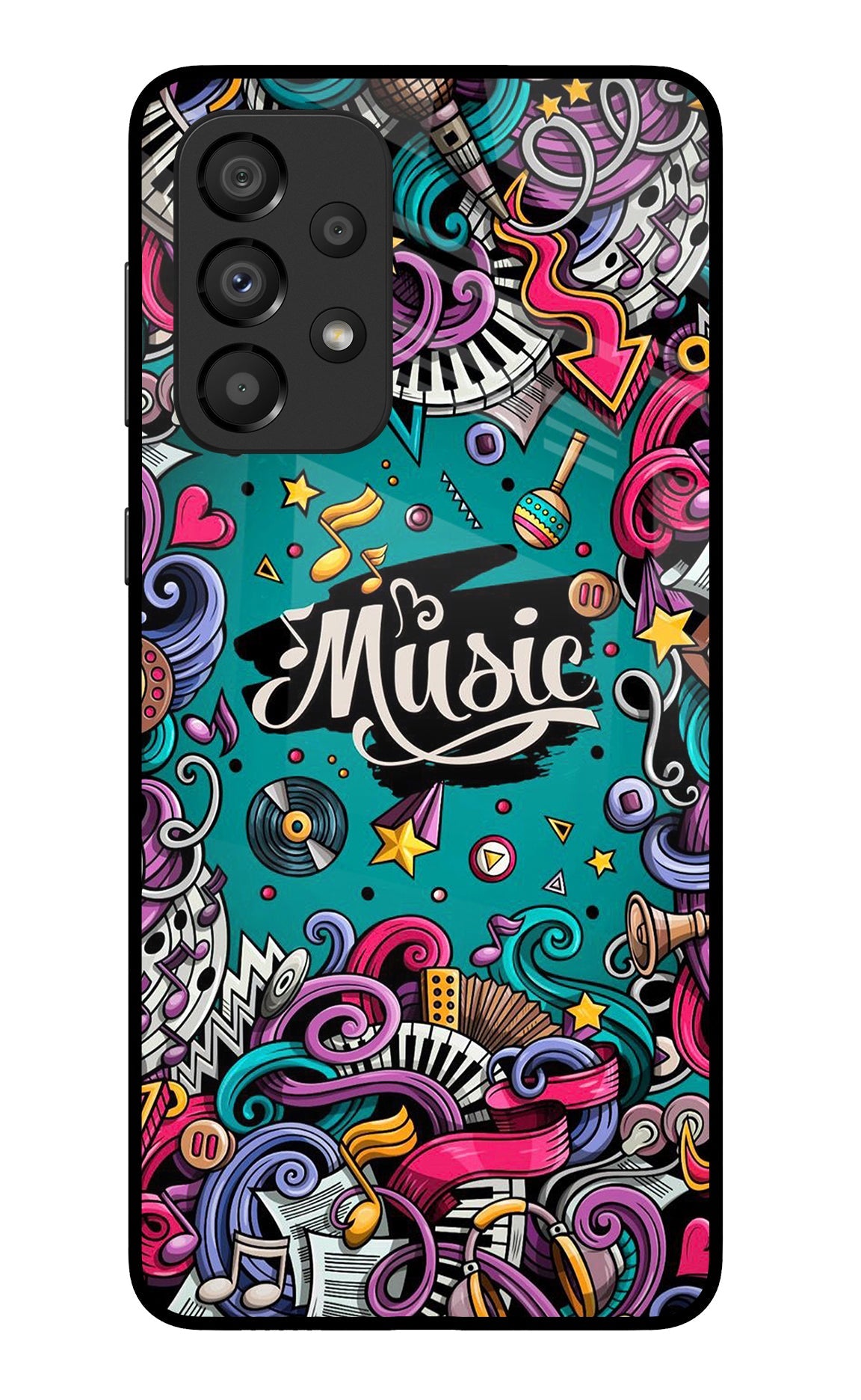 Music Graffiti Samsung A33 5G Glass Case