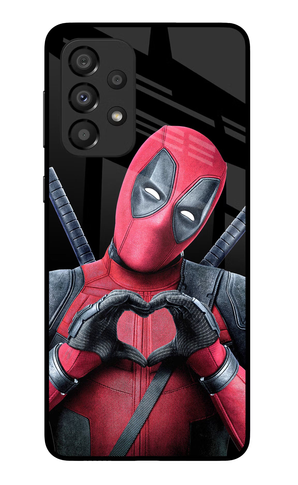 Deadpool Samsung A33 5G Glass Case Back Cover by Casekaro