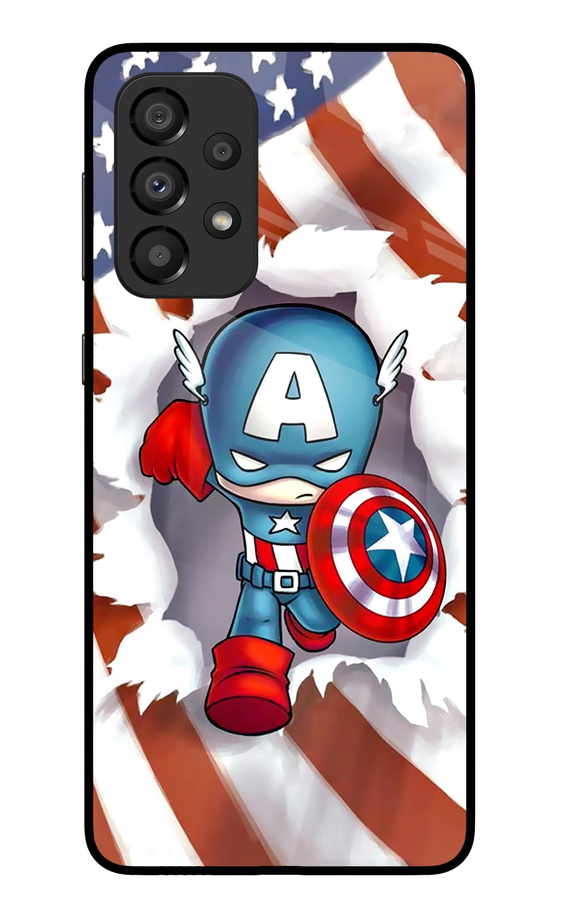 Captain America Samsung A33 5G Glass Case