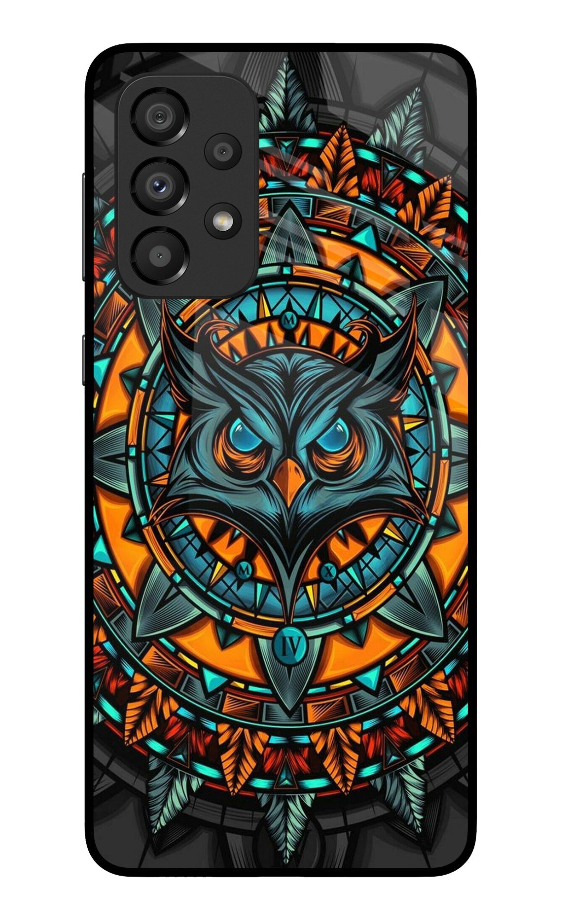 Angry Owl Art Samsung A33 5G Glass Case