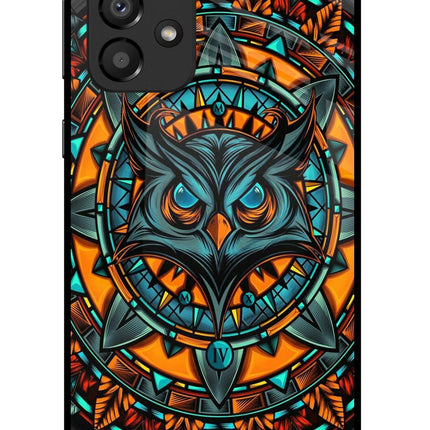Angry Owl Art Samsung A33 5G Glass Case Back Cover by Casekaro