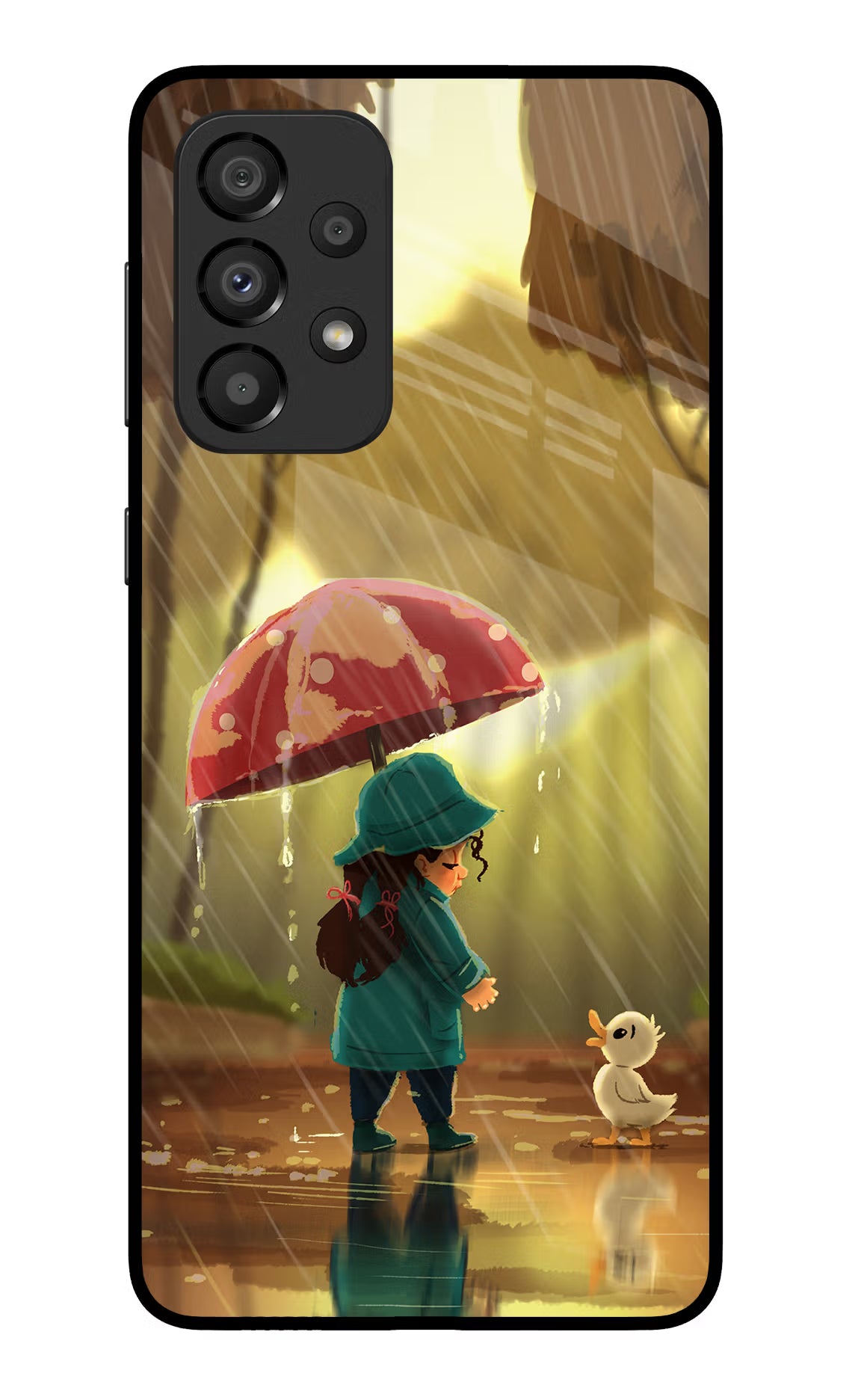 Rainy Day Samsung A33 5G Glass Case Back Cover by Casekaro