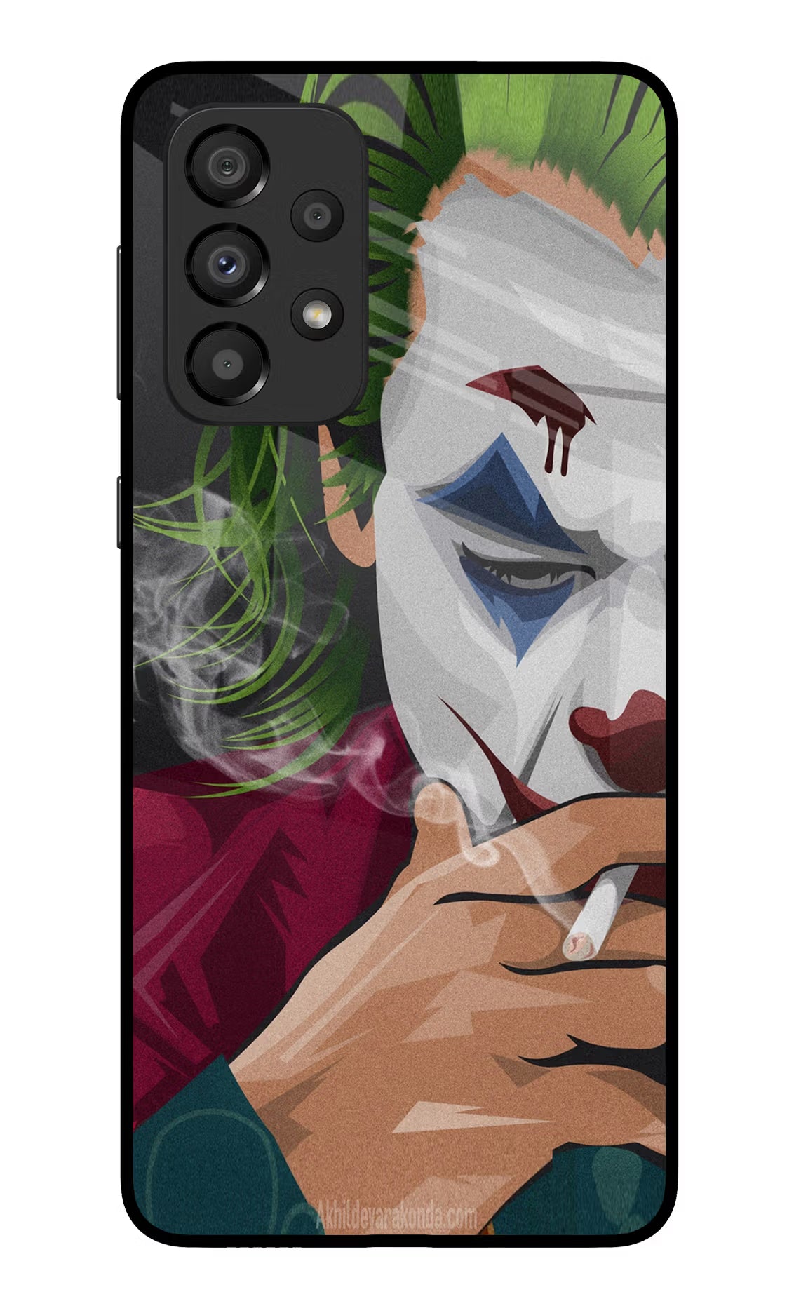 Joker Smoking Samsung A33 5G Glass Case Back Cover by Casekaro