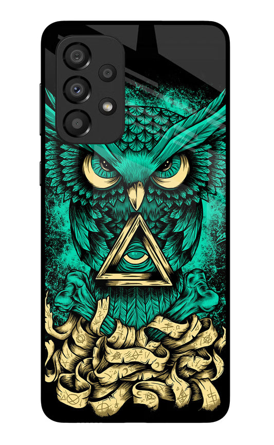 Green Owl Samsung A33 5G Glass Case