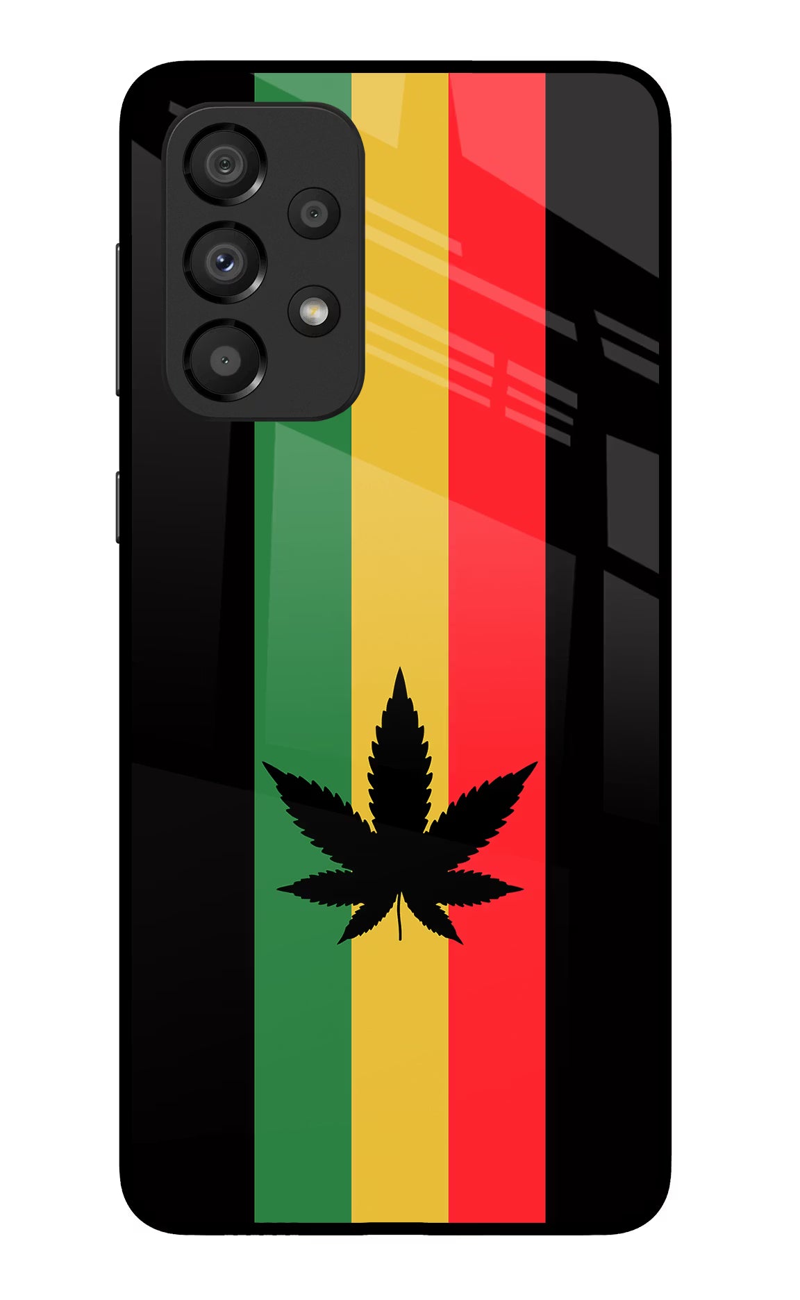 Weed Flag Samsung A33 5G Glass Case Back Cover by Casekaro