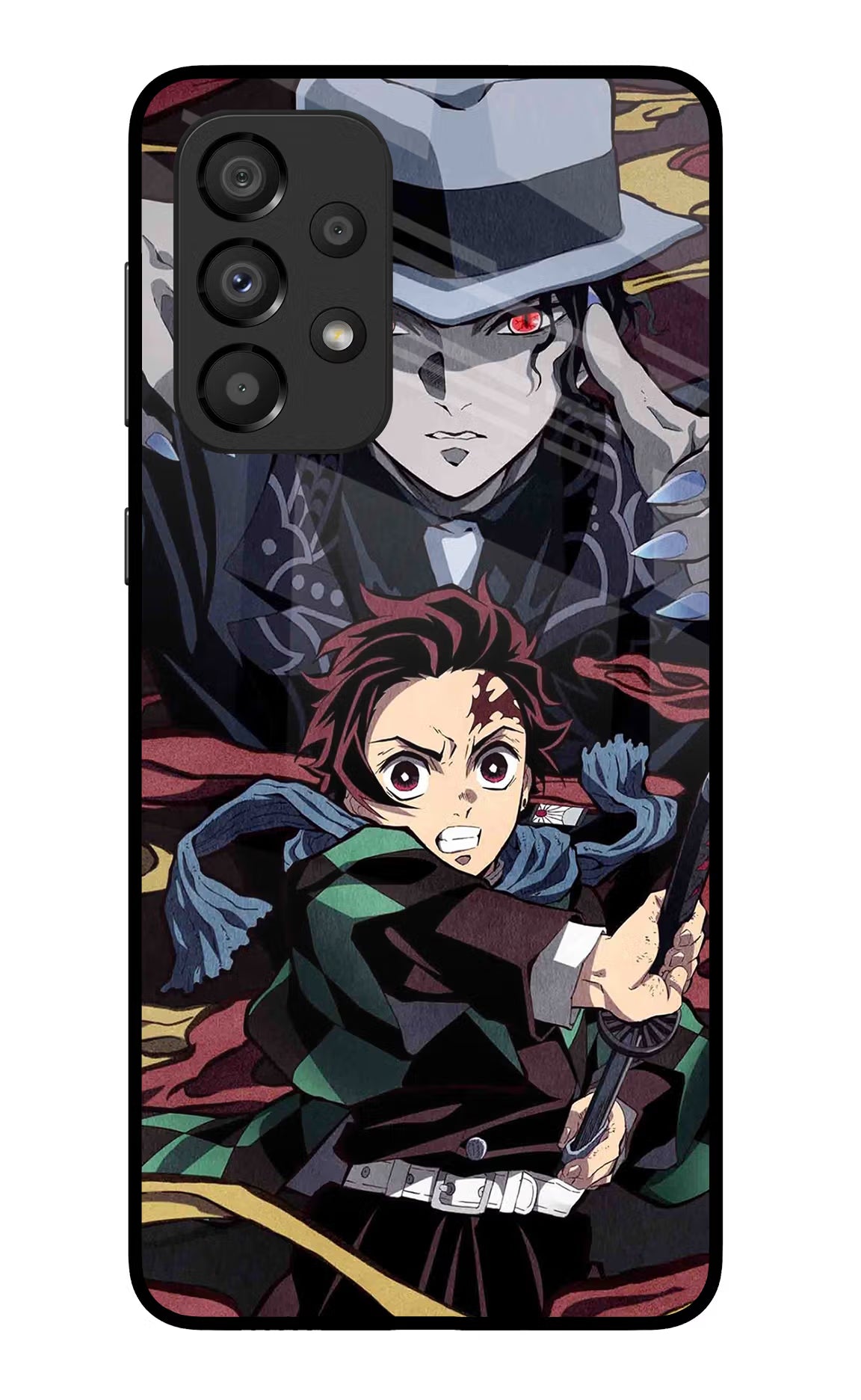 Demon Slayer Samsung A33 5G Glass Case Back Cover by Casekaro