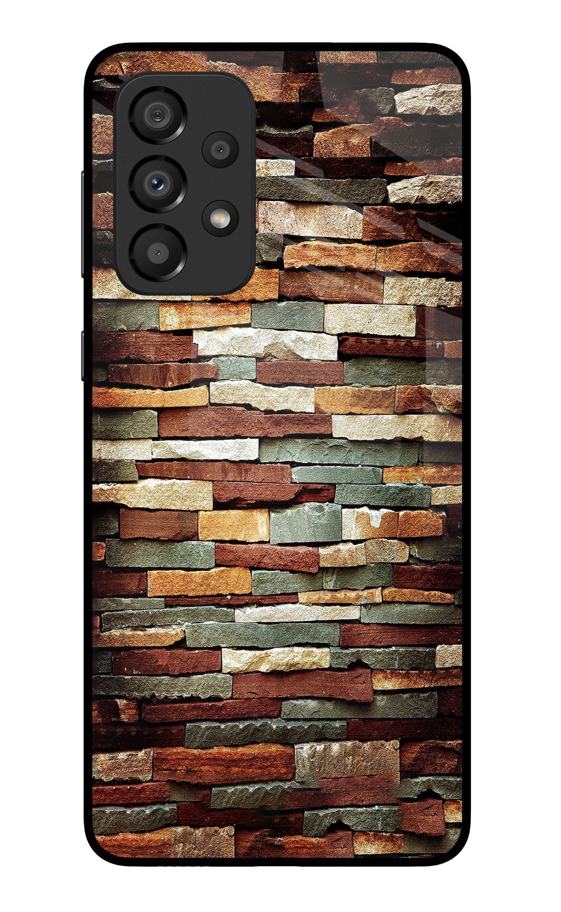 Bricks Pattern Samsung A33 5G Glass Case