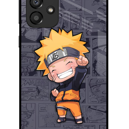 Chota Naruto Samsung A33 5G Glass Case Back Cover by Casekaro