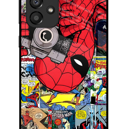 Spider Man Samsung A33 5G Glass Case Back Cover by Casekaro
